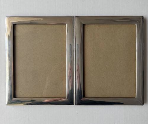 CORNICE PORTAFOTO pieghevole vintage o antica ARGENTO 950 migliore di STERLING grande 5" x 7" - Foto 10 di 13