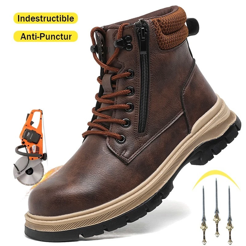 Wear-resisting Men Work Safety Boot Anti-puncture Waterproof Boot Indestructible