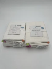 POTTERY BARN KIDS Bright Pom-Pom Quilted Euro Pillow Sham 26x26 NEW - Set Of 2