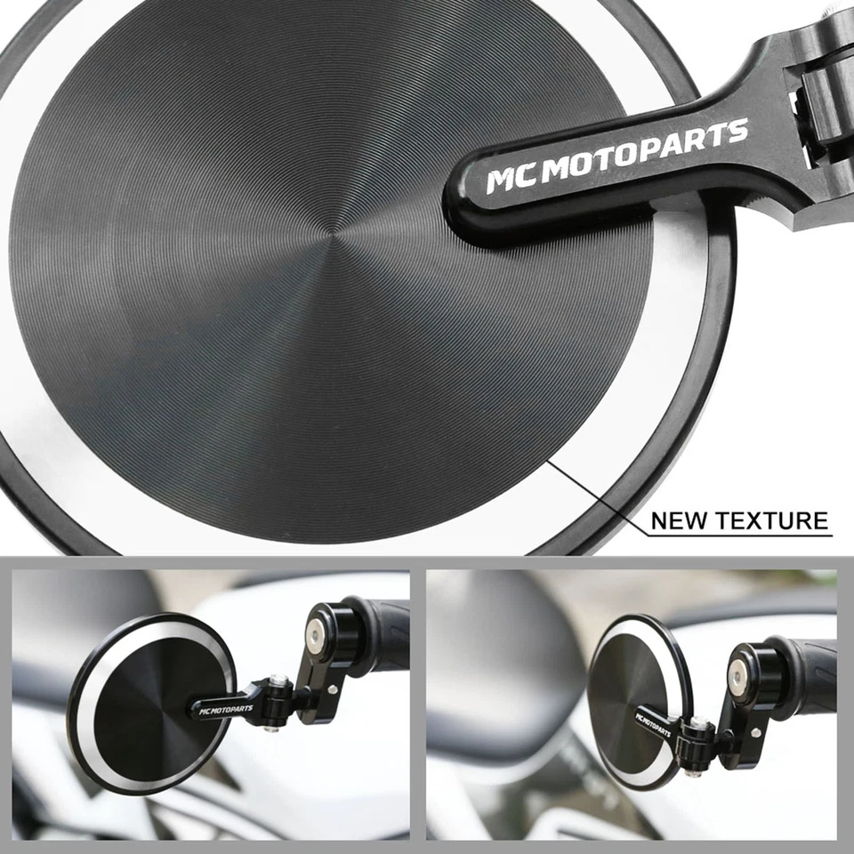 Espejos retrovisores de extremo de barra CNC universales - para Ducati Hypermotard, Diavel, Multistrada Foto 4 de 4