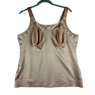 Ruby Ribbon Cami Size 48 Bonded Back Fixed/Non-Adjustable Thick Straps BeigeREAD