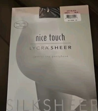 Nice Touch Lycra Sheer Control TOP Pantyhose 1 Pair Size A Off Black