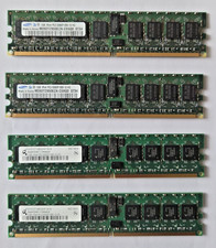 4GB Kit (4x 1GB) DDR2 Server RAM PC2-5300P ECC Registered Samsung Qimonda