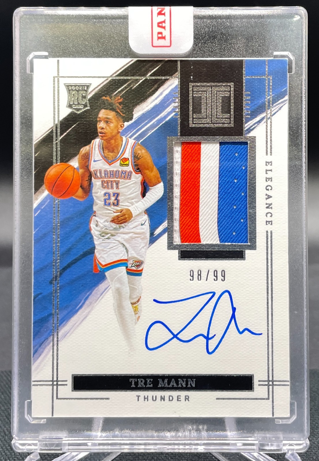 TRE MANN 2021-22 Panini Impeccable Rookie Patch Auto /99 Elegance Encased RPA
