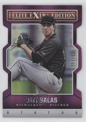 2014 Panini Elite Extra Edition Status Purple Die-Cut 55/150 Javi Salas #20 7m3