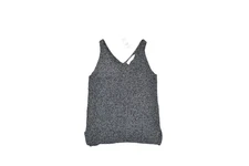 NEW LOFT Women's Gray Speckled V-Neck Knit Tank Top Regular Size XS NWT