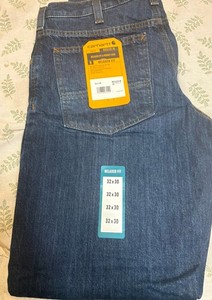Carhartt Men’s Relaxed Fit Straight Jeans Dark Wash Denim 5-Pocket