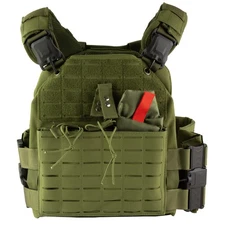 NcSTAR Quick Release Laser Cut Plate Carrier Medium - 2XL 10"x12" Plates - Green