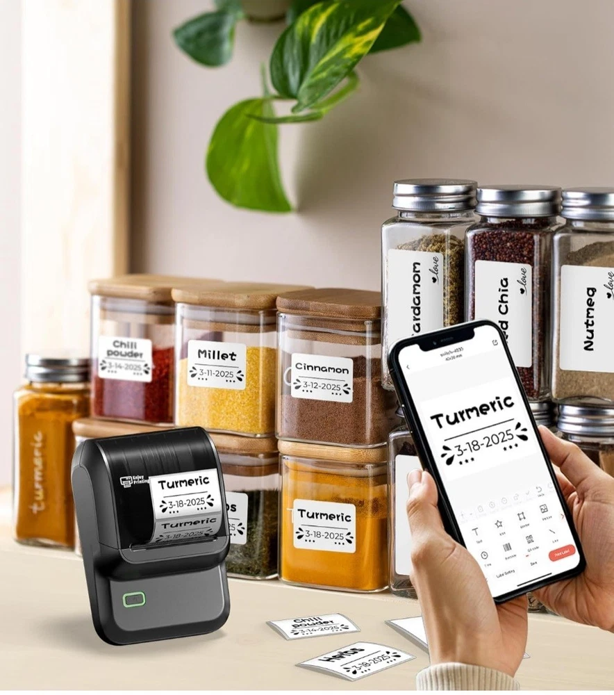 Bluetooth Barcode Label Maker Machine with Thermal Printing