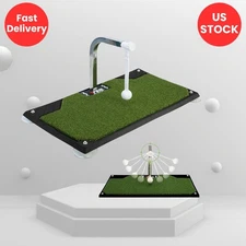 Golf Swing Trainer with 5 Heights – Indoor/Outdoor Swing Practice Mat