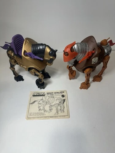 He-Man MOTU Stridor & Night Stalker Vintage With Night Stalker Instructions