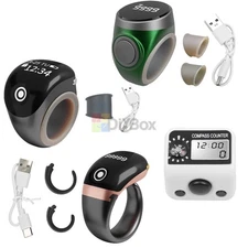 Digital Tally Counter Tasbih /Tasbee Rechargeable Finger Ring Electronic Counter
