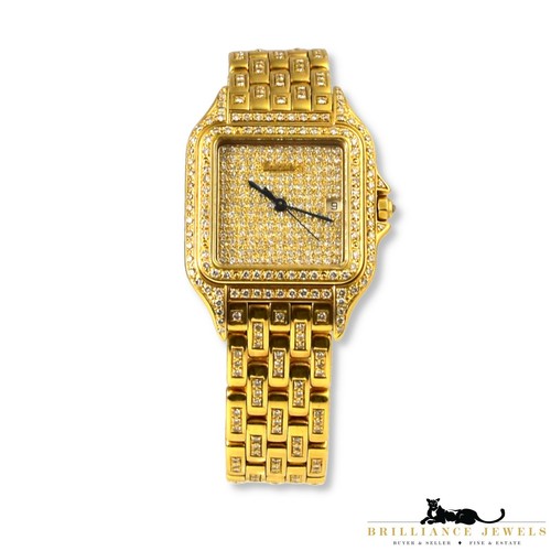 18k Yellow Gold Diamond Watch 