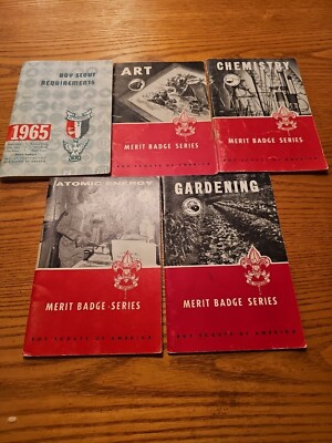 BSA 1961-1965 Merit Badge Series Book Set Of 5 Boy Scouts Of America