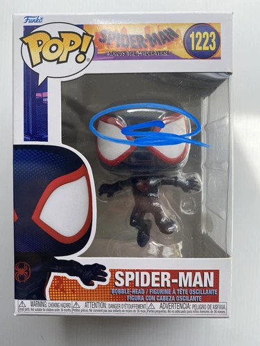 AUTÓGRAFO Shameik Moore Spider-Man Miles Morales Firmado Funko Pop ACOA