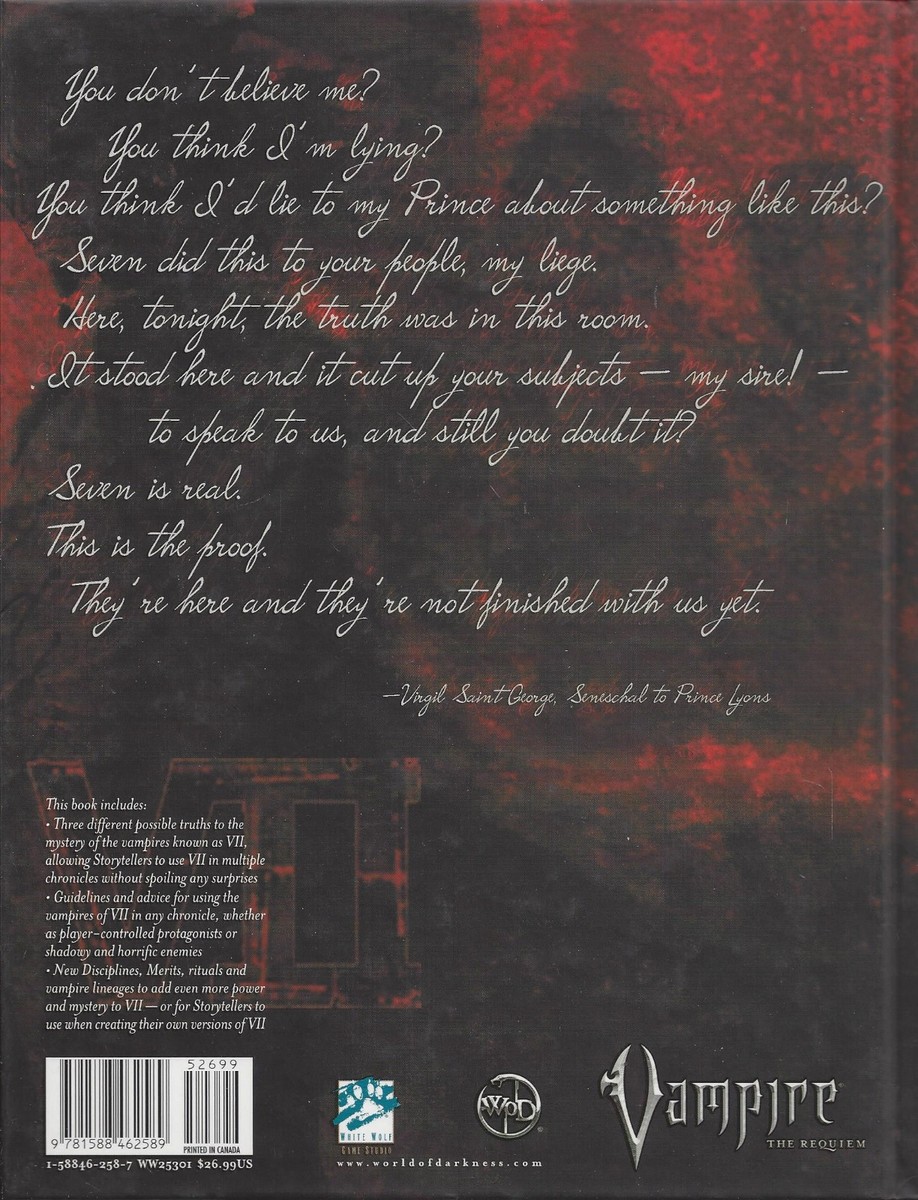 Vampire: the requiem 拡張ルールブック原書 Vampire: the requiem 拡張ルールブック原書 Vampire: The