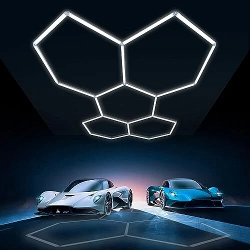 LED Garage Light Hexagon 24 Pack Shop Detailing Lights 144W 144