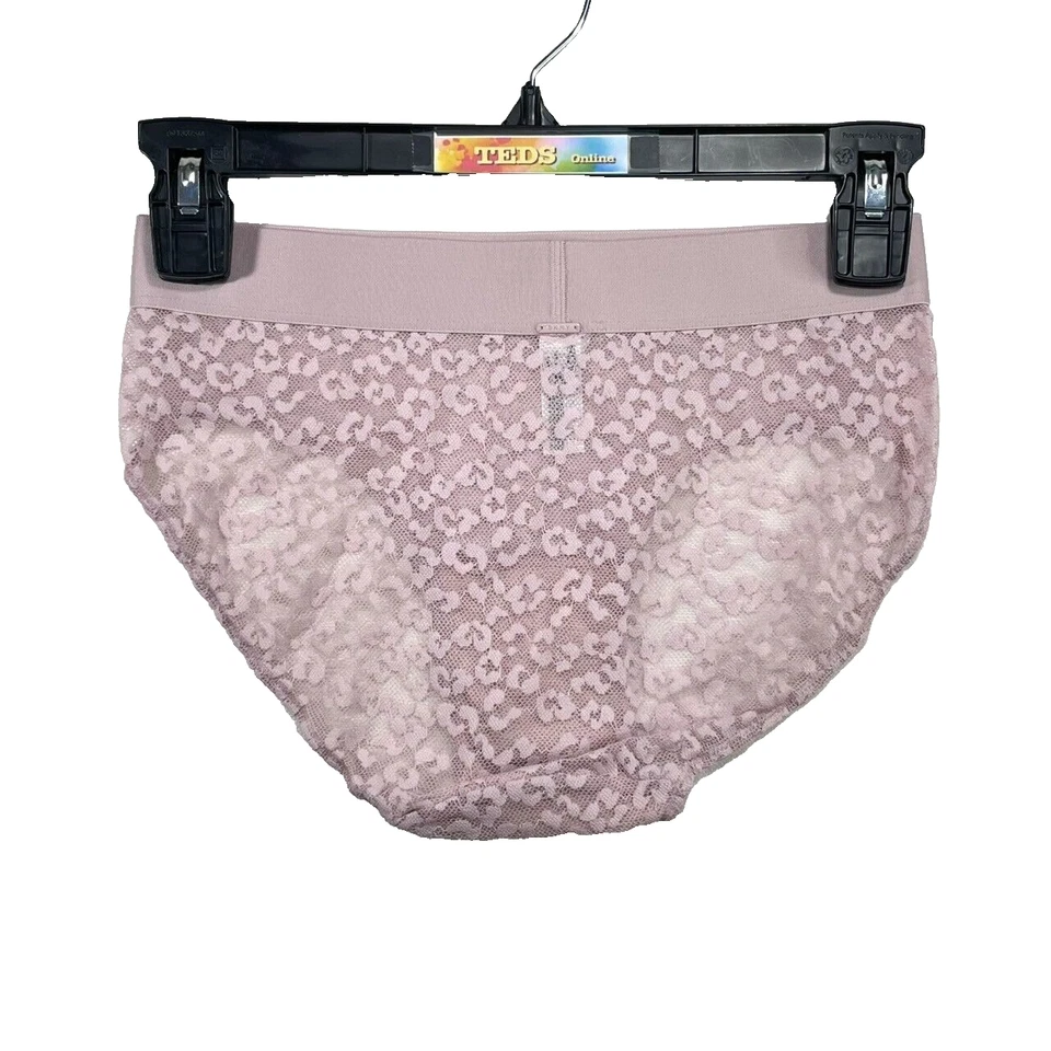 Nuevo sin etiquetas DKNY Mujer S Leopardo Encaje Bikini Panty Transparente DKS94 Foto 3 de 4