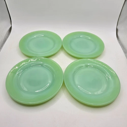 Vintage Fire King Jadeite Ovenware 5.5" Plate Restaurant Bread Butter Set of 4
