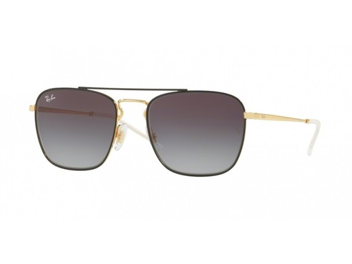 Occhiali da sole Ray-Ban RB3588 nero e oro lente grigio sfumato 90548G  Originali | eBay