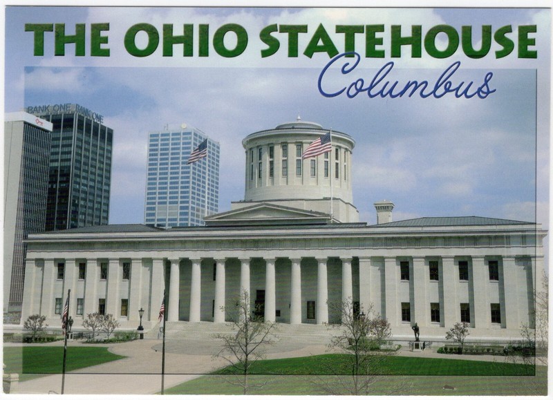 Postcard: The Ohio Statehouse, Columbus,Ohio Capitol, Greek Revival architecture