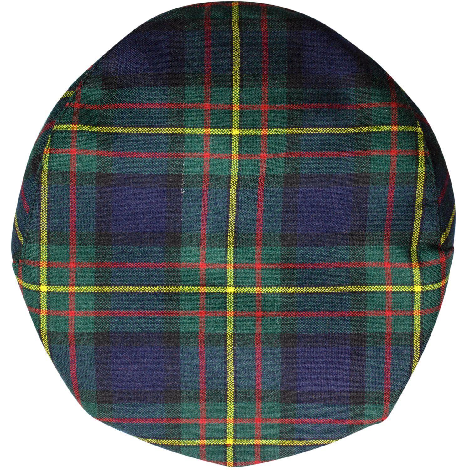 Mens Tartan Flat Cap MacLaren Modern Tartan Plaid One Size Scottish