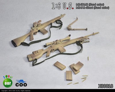 COOMODEL X80018 US Military Sand M14 DMR & M14a1-short Sniper