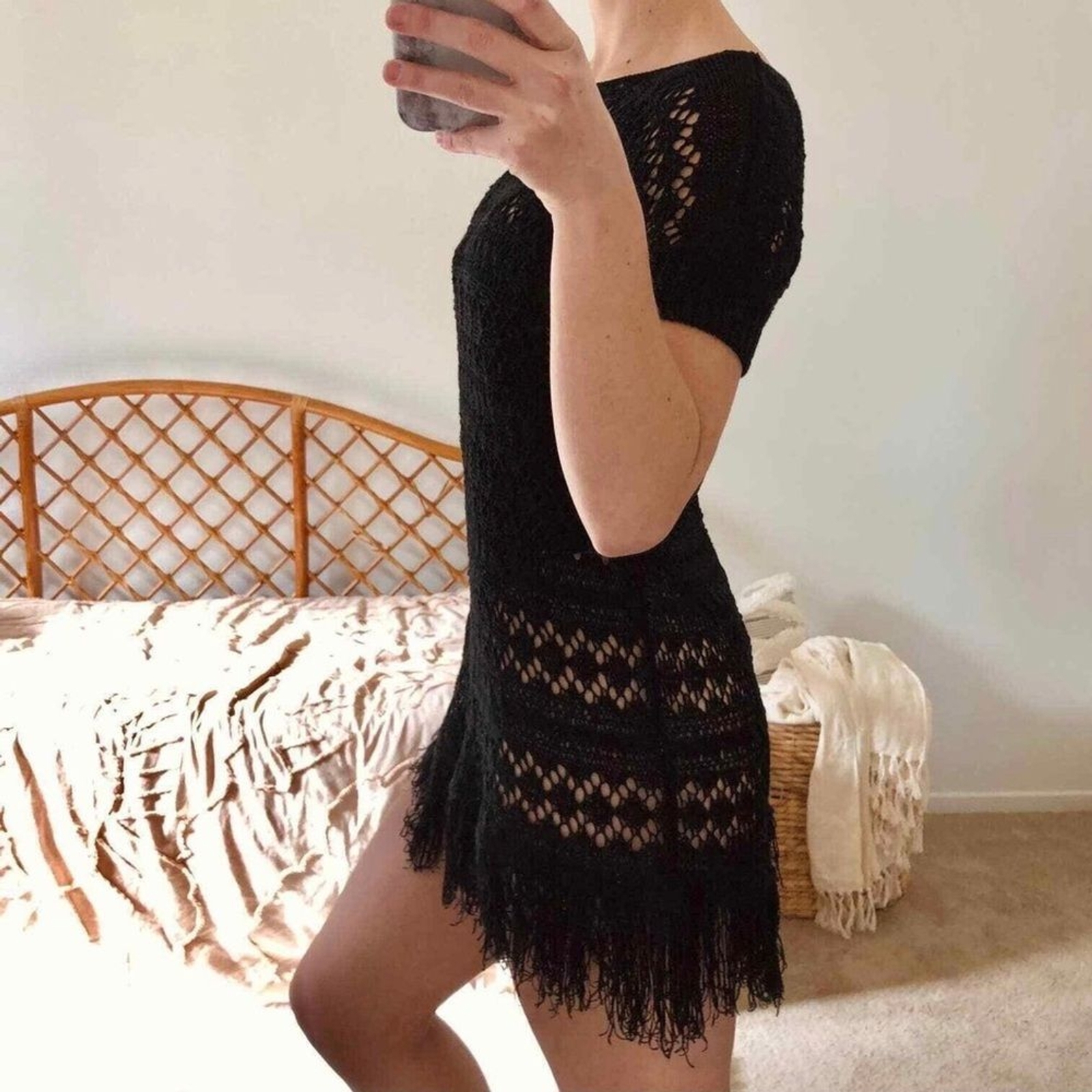 Azurea Crochet Mini Dress