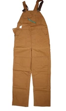 Vintage NOS Key Imperial Mens Brown Cotton Heavyweight Duck Overalls 36 x 36