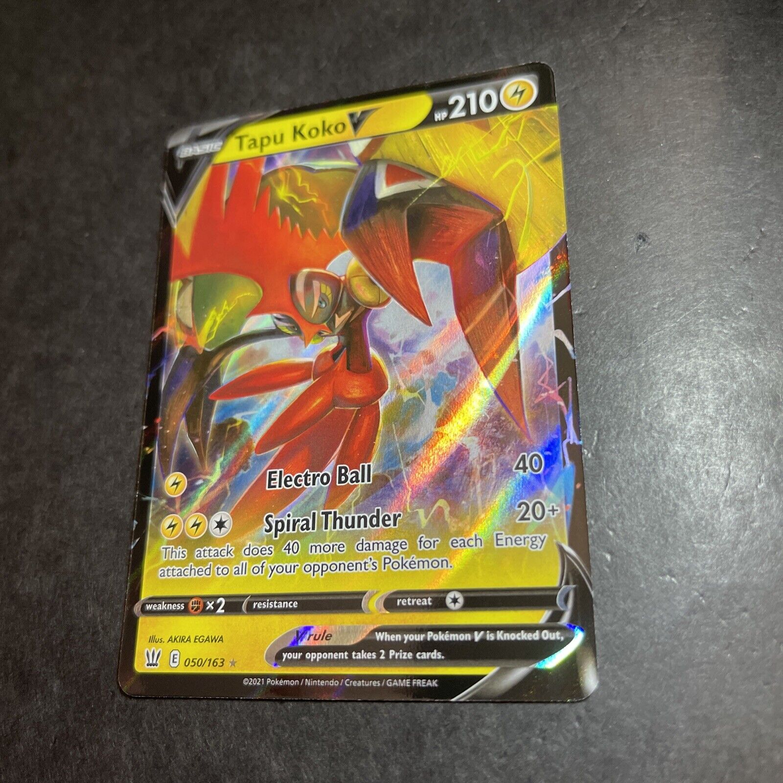 Tapu Koko V 50/163 Battle Styles - Pokemon Card *Pack Fresh* Full Art Rare