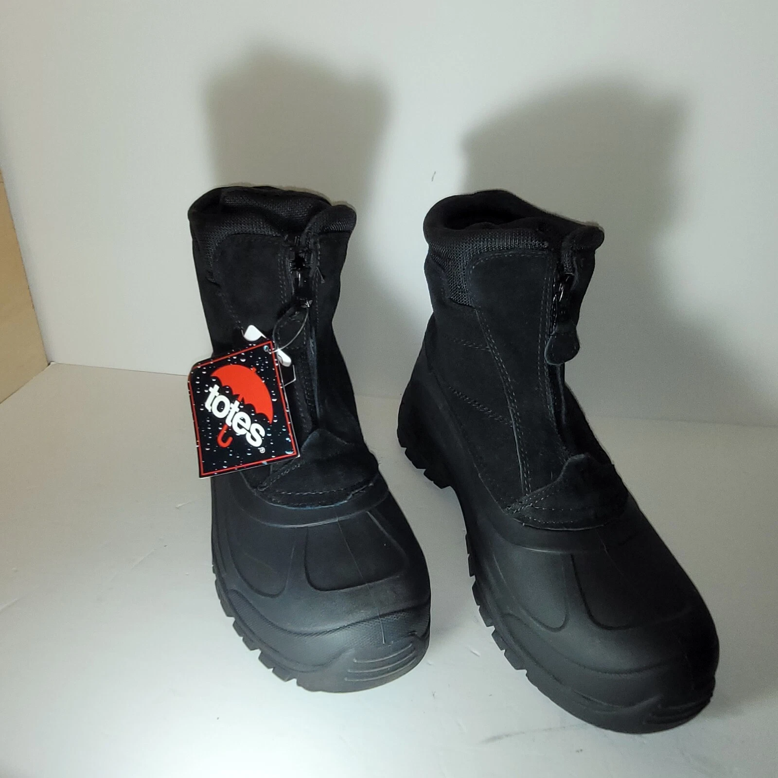 TOTES BOOM BLACK Waterproof Boots w/ Thermolite BLACK MEN'S Size 13m