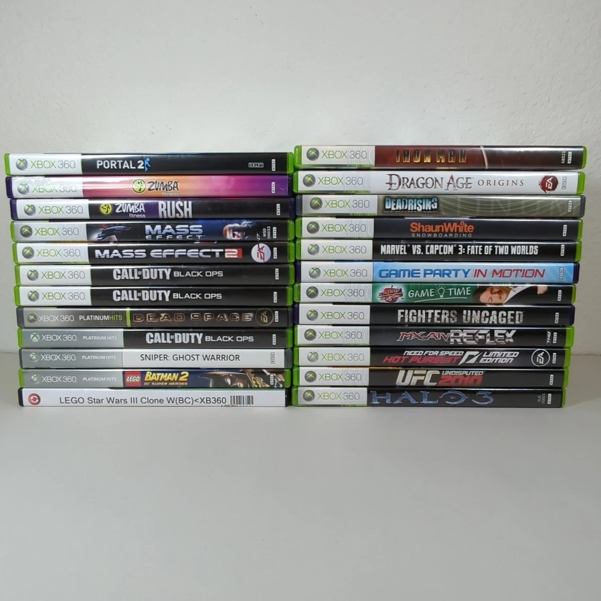 Xbox 360 Lot Of 24 Games Call Of Duty Lego Racing Halo