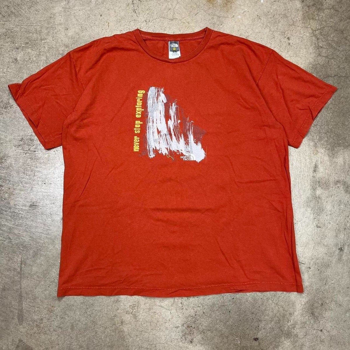 THE NORTH FACE☆NEVER STOP EXPLORING L/S R/TEE_NT7TN60 Vintage The north Face graphic t shirt A5 Series XL orange