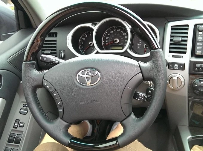 Toyota CAMRY 2005 2006 PIANO black Genuine leather steering wheel