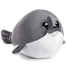 Kuscheltier 60cm Fette Kuschel-Robbe Seehund Plüsch-Tier Stofftier Robbenkissen