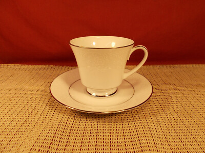 Noritake China Tahoe 2585 Pattern Cup Saucer Set