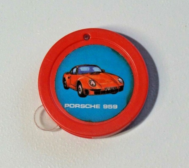 Vintage Small Round Plastic Magnifying Glass Porsche 959 Advertising W