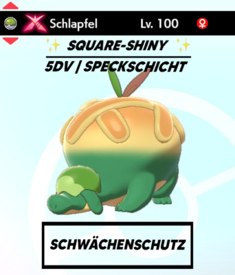 Pokemon Schwert und Schild Shiny [Square Shiny GMAX Schlapfel] FAST DELIVERY