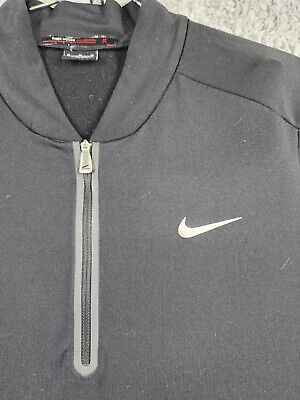 TIGER WOODS グレー ジャケット NIKE Nike Tiger Woods Collection Tech 2.0 Mens Black 1/2 Zip