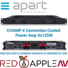 Apart CHAMP 4 Endstufe 4x125W @4Ω 1HE Rackmontage Konvektionsgekühlt
