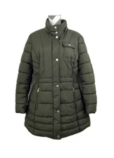 Laundry by Shelli Segal Cinched Waist Puffer Coat - Size XL