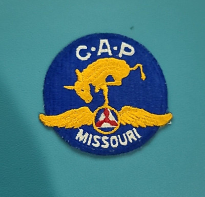 1960's Era Missouri Wing Civil Air Patrol-Cut Edge-Embroidered-Snow Back Patch*
