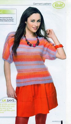 ~ Ausziehstrickmuster für Damen schönes Mohair Top ~ 32'' ~ 46'' ~