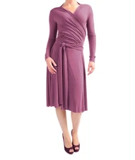 VON VONNI Womens Tropic Magenta Victoria Short Long Sleeve Transformer Dress NWT