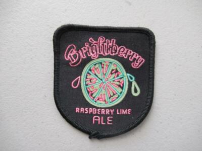 NINKKASI BREWING COMPANY * BRIGHTBERRY Raspberry Lime ALE * Embroidered Patch