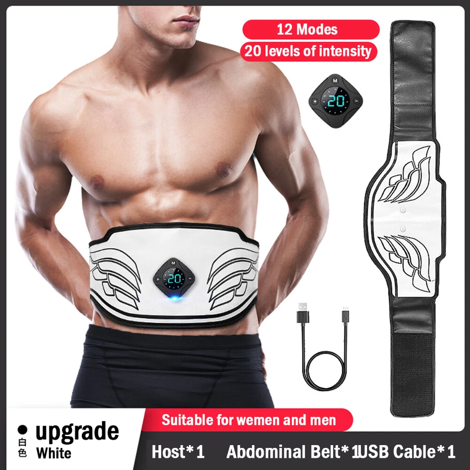 EMS Abdominal Belt Smart Fitness Shaping Fat Burning Stimulator Muscle Training