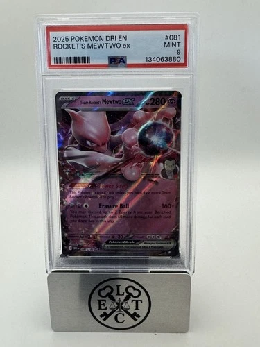 Pokemon 2025 Dri en Rockets Mewtwo EX Card 081 PSA 9