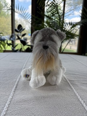 Ganz Gray & White Plush Stuffed Dog w/ Beard Small 2005 MPN 12T-0833305