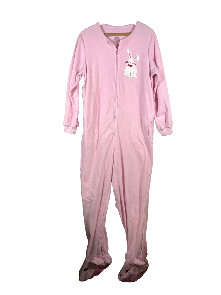 Nick and Nora Pajamas Pajama One Piece Footies Medium Pink Easter