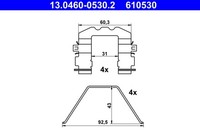 ATE ZubehöRsatz Scheibenbremsbelag 13.0460-0530.2 FüR Hyundai Tucson TL TLE Kona